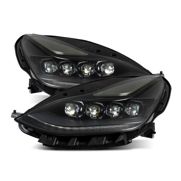 AlphaRex 17-22 Tesla Model 3/20-23 Model Y NOVA LED Proj Headlights Alpha-Blk w/Actv Lgt & Seq.Sig - 880859