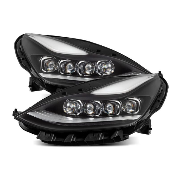 AlphaRex 17-22 Tesla Model 3/20-23 Model Y NOVA-Series LED Proj Headlights Blk w/Actv Lgt & Seq.Sig - 880860