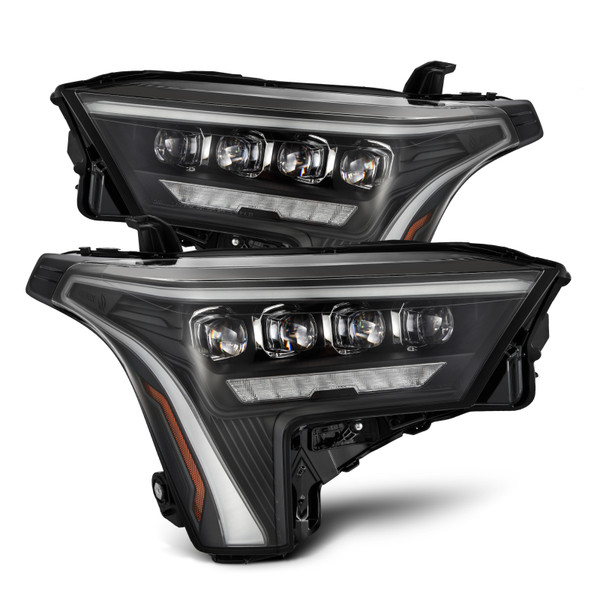 AlphaRex 22-23 Toyota Tundra NOVA-Series Headlights Black w/White DRL - Req 810029 OR 810030 - 880862