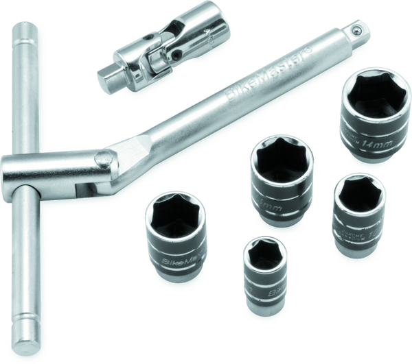 BikeMaster 1/4in Drive Compact Sliding and Folding T-Handle Set - 151587