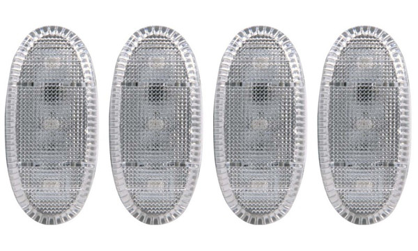 ANZO 2011-2016 Ford F-350 LED Fender Light Kit Clear 2pc Amber / 2pc Red - 861108