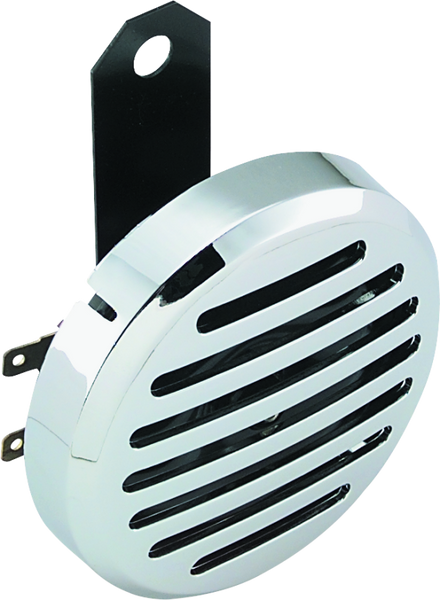 Bikers Choice Chrome Slotted Custom Electric Horn 12 Volt Universal - 490538