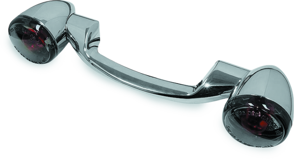 Bikers Choice 91-08 Touring 86-17 FLST Narrow Chrome Rear Turn Signal Bar Kit W/Smoke Lens - 491158