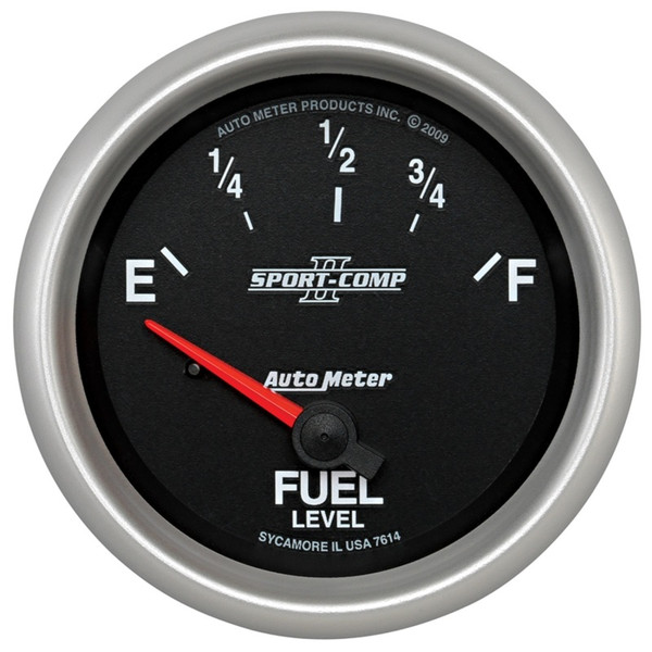 Autometer Sport-Comp II 2-5/8in Short Sweep Electronic 0-90ohms Fuel Level Gauge - 7614