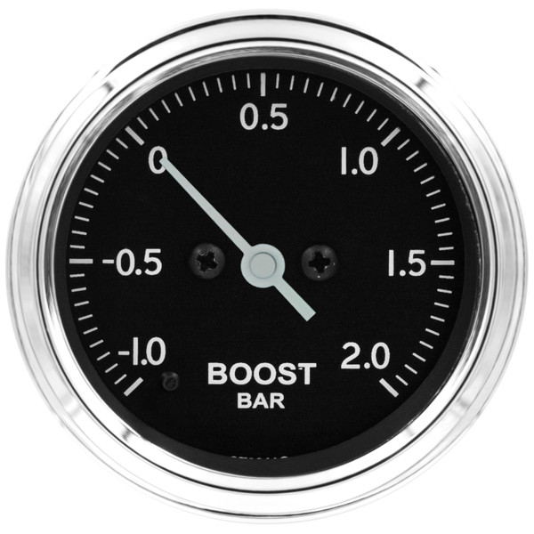 Autometer Stack 52mm -1 to +2 Bar (Incl T-Fitting) Pro Stepper Motor Boost Pressure Gauge - Classic - ST3311C