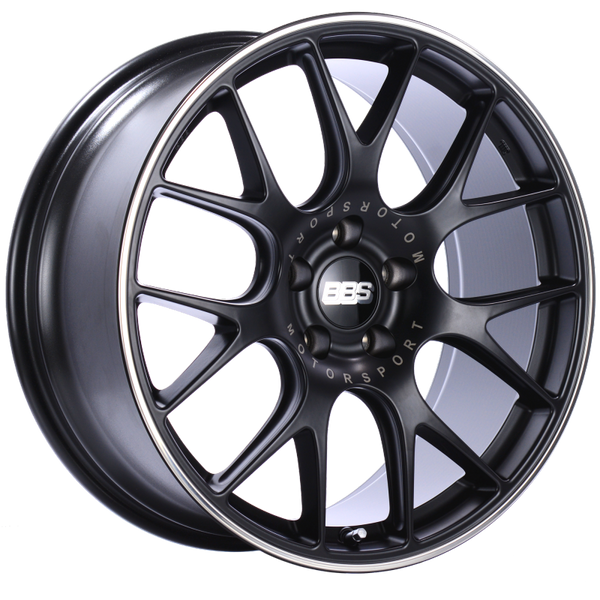 BBS CH-R 20x9.5 5x114.3 ET40 CB66 Satin Black Polished Rim Protector Wheel - CH124BPO