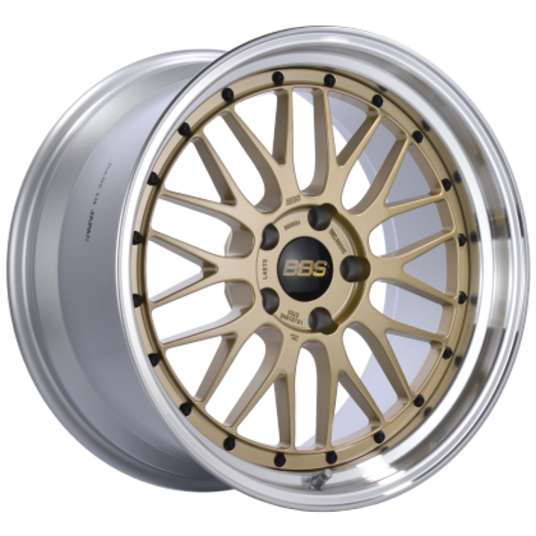 BBS LM 18x10 5x130 ET50 CB 71.6 Gold Center Diamond Cut Lip Wheel - LM286GPK