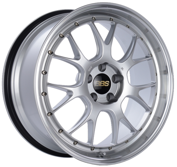 BBS LM-R 20x9.5 5x114.3 ET40 CB66 Diamond Silver Center Diamond Cut Lip Wheel - LM329DSPK