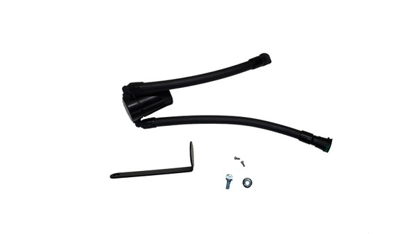 J&L 23-25 Ford F-150 Raptor R Oil Separator 3.0 Passenger Side - Black Anodized - 3097P-B