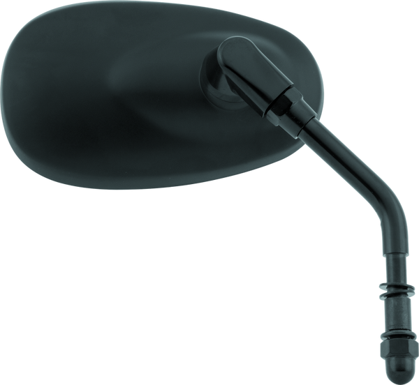 BikeMaster Harley Oval Mini Mirror - Each - Matte Black - 601154