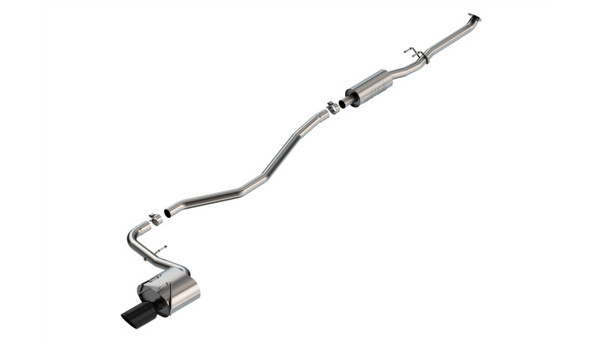 Borla 22-24 Honda Civic Sport 2.25in S-Type Cat Back 4in Tip - Black Chrome - 140941BC