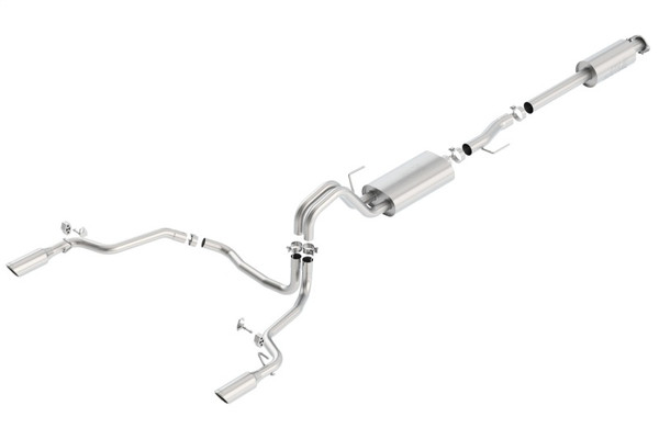 Borla 15-16 Ford F-150 3.5L EcoBoost Ext. Cab Std. Bed Catback Exhaust S-Type Single Split Rear Exit - 140615