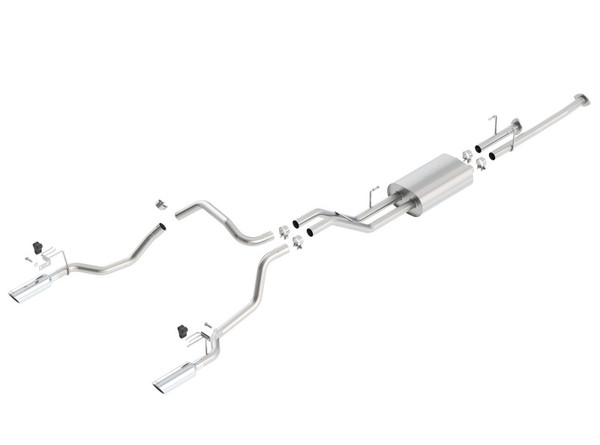 Borla 14-15 Toyota Tundra 4.6L/5.7L Crew Max SB DC SB Touring Cat Back Exhaust Dual Split Rear Exit - 140638