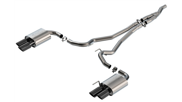 Borla 2024 Ford Mustang Ecoboost 2.3L ATAK Catback Exhaust Black Chrome w/ Quad Tip - Non-Active - 140982BC