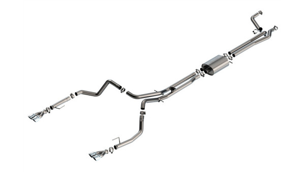Borla 24-25 Chevy Silverado 1500 (6.2L V8) S-Type Cat Back - 3.5in Chrome Tips - 141001
