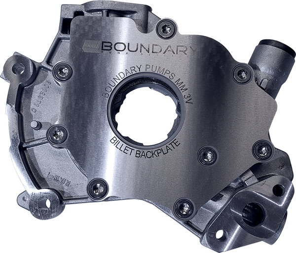 Boundary 99-15 Ford Modular Motor (All Types) V8 Oil Pump Assembly w/Billet Back Plate - MM-S1-BBP