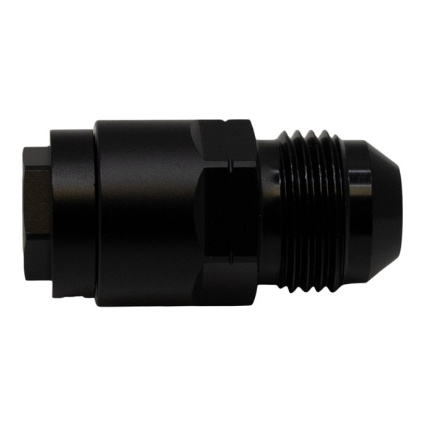 DeatschWerks 8AN Male Flare to 5/16in Female EFI Quick Connect Adapter - Anodized Matte Black - 6-02-0143-B