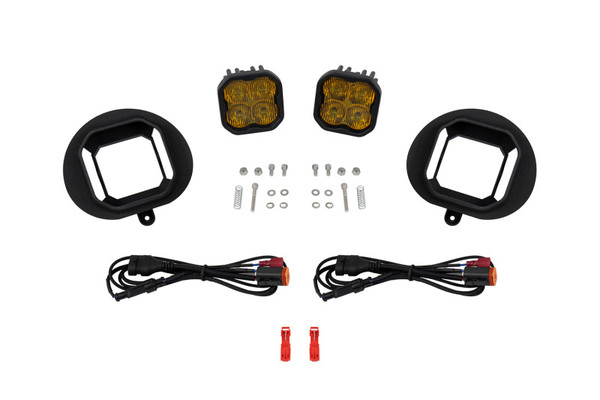 Diode Dynamics 2003 Sierra SS3 Sport Type Kit ABL Yellow SAE Fog - DD8464
