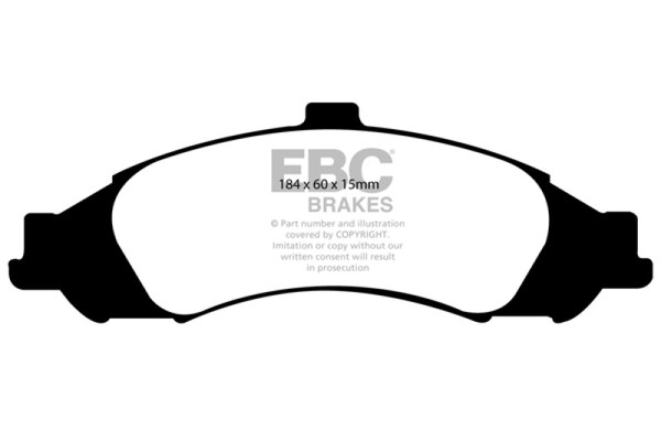 EBC 03-04 Pontiac GTO 5.7 (Solid Rear Rotors) Redstuff Front Brake Pads - DP31721C