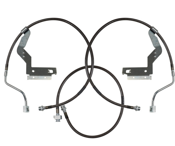 Carli 05-07 Ford F250/350 SD Hardware Braided Brake Lines 4.5in System - CS-FORDBBL-05