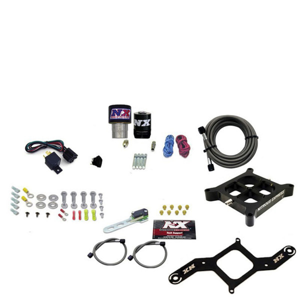 Nitrous Express Single Entry Crossbar RNC .178 4150 Flange Nitrous Kit (250-650HP) w/No Bottle - 63940-00