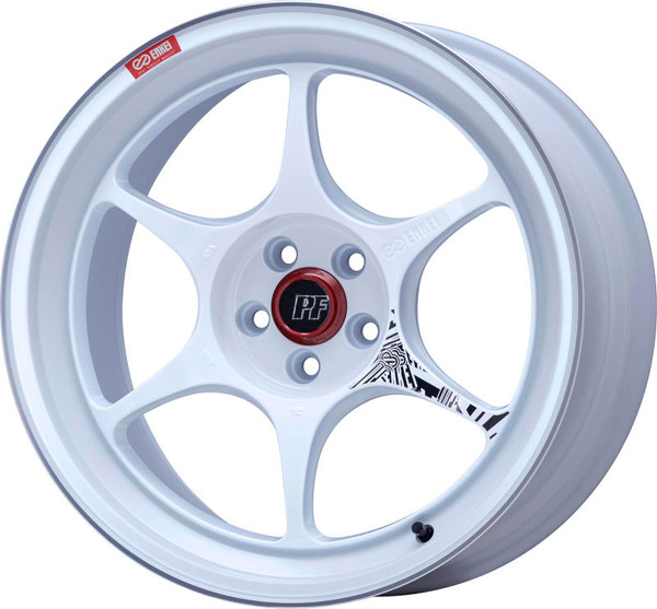 Enkei PF06 18x8.5in 5x120 BP 35mm Offset 72.5mm Bore White Machined Wheel - 545-885-1235WM