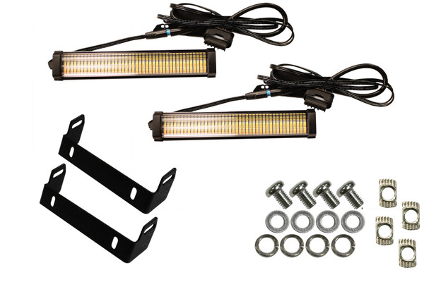 Fishbone Offroad 2018+ Jeep JL & 2020+ JT 7in Turn Signal & Side Marker Lights and Brackets - FB31456