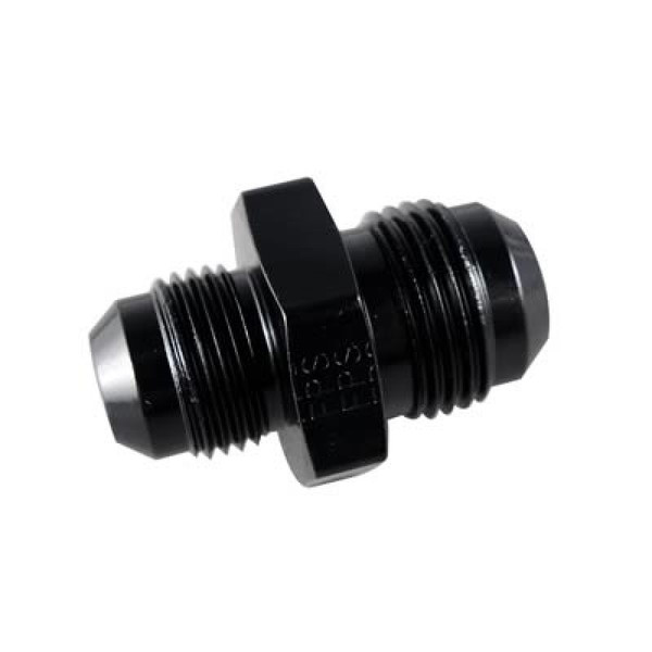 Fragola -10AN x 7/8-20 Male Adapter-Dual Feed - Black - 491958-BL