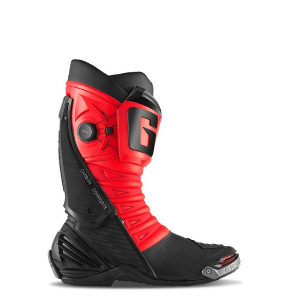 Gaerne GP1 LS Boot Black/Fluorescent Red Size - 9.5 - 2460-025-9.5