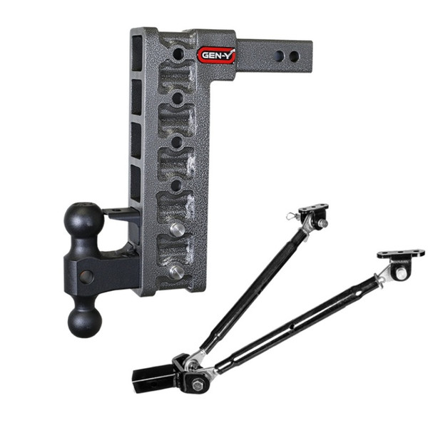 Gen-Y Mega Duty 2in Shank 12.5in Drop 16K Hitch w/Dual-Ball/Pintle Lock - GH-526