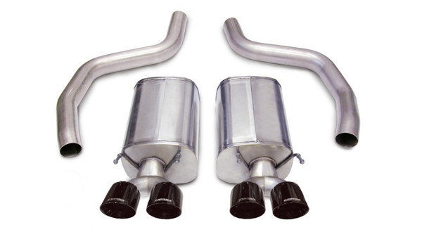 Corsa 2006-2013 Chevrolet Corvette C6 Z06 7.0L V8 Black Sport Axle-Back Exhaust - 14164BLK