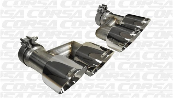 Corsa 2015-2017 Ford Mustang GT 5.0 Polish Quad Tips Kit - 14333