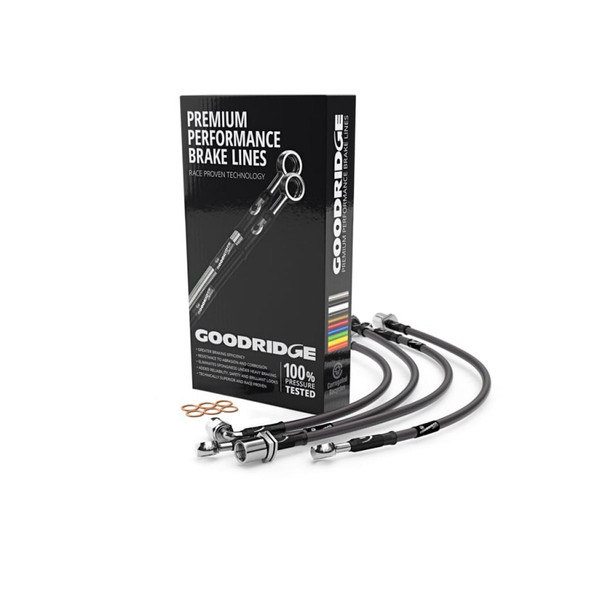 Goodridge 09-18 Nissan GT-R Stainless Steel Brake Lines - Premium Carbon - 22079-CB