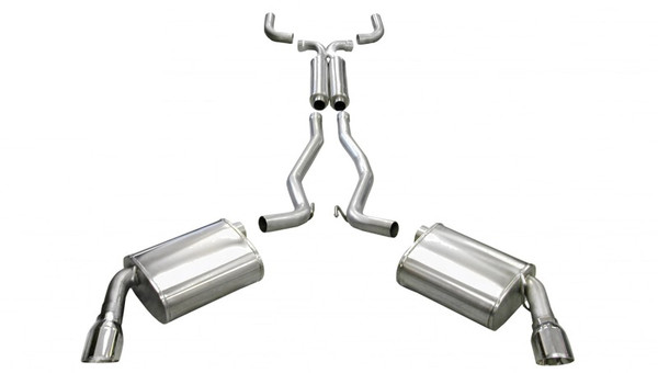 Corsa 2010-2015 Chevrolet Camaro Coupe SS 6.2L V8 Auto Polished Sport Cat-Back + XO Exhaust - 14952