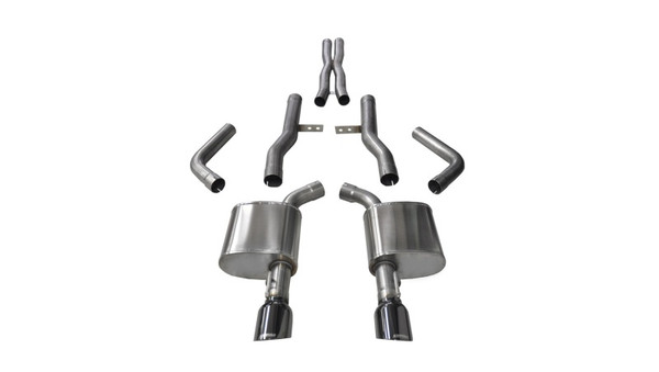 Corsa 2015-2023 Dodge Charger SRT/Scat Pack/R/T 6.4L Black Xtreme Cat-Back Exhaust - 14996BLK