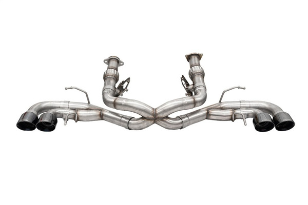 Corsa 2020-24 Corvette C8 3in Xtreme Cat-Back Exhaust 4.5in Black Quad Tips - Deletes stock AFMValve - 21104BLK