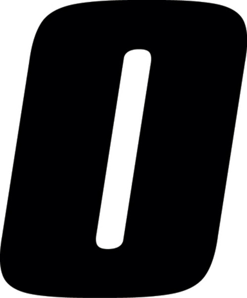 Hardline Dirt Digits 3pk 7 in. - High Gloss Number 0 - Black - DD73B-0