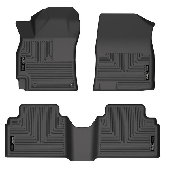 Husky Liners 21-23 Hyundai Elantra WeatherBeater Front & 2nd Seat Floor Liners - Black - 95861