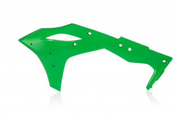 Cycra 17-20 Kawasaki KX250F Powerflow Radiator Shrouds - OEM Green - 1CYC-1868-72