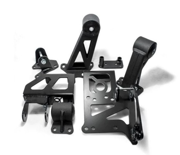 Innovative 94-01 Integra J-Series Black Steel Mounts 95A Bushings (w/ Alt. Relocation Bracket) - 80150-95A