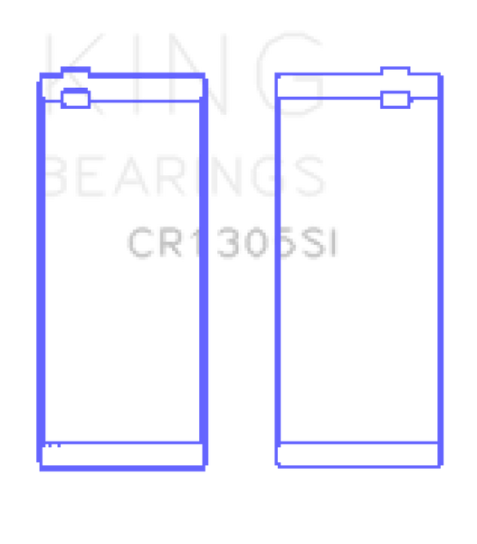 King 03-15 Dodge Cummins Diesel 5.9L L6 (Size 0.25) Cracked Rod Bearing (Must Order 6 for Set) - CR1305SI0.25