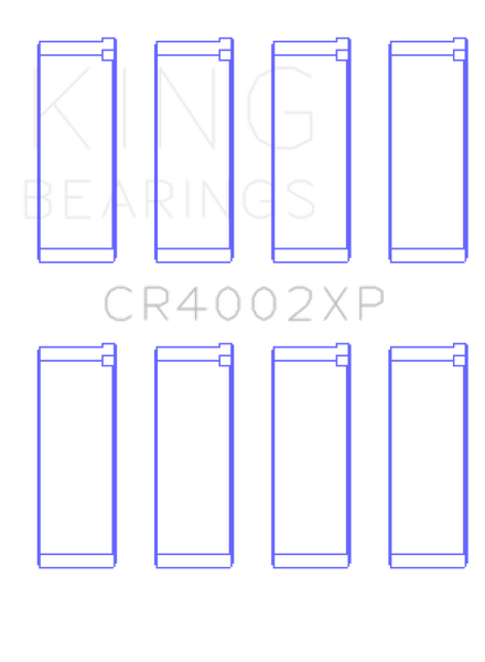 King Mazda B6/B6-T/ZM/B3/B5 Connecting Rod Bearing Set (Set of 4) - Size +0.5mm - CR4002XP0.5