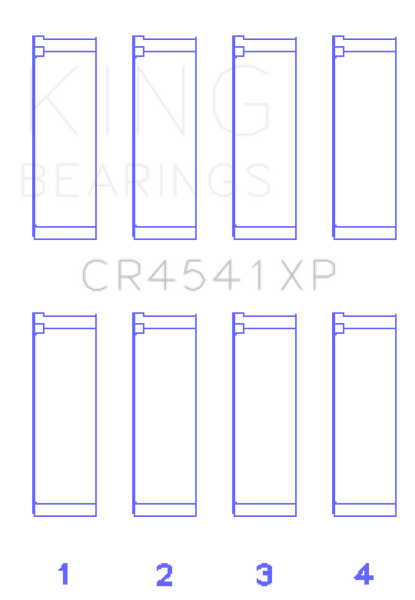 King Honda F23A / F23Z / K20A3 16V (Size 0.025mm) Performance Rod Bearing Set - CR4541XP.026