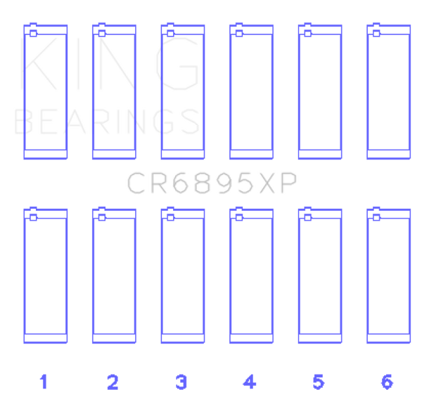 King Ford Ecoboost 3.5L V6 (Size 0.26) Connecting Rod Bearing Set - CR6895XP.026