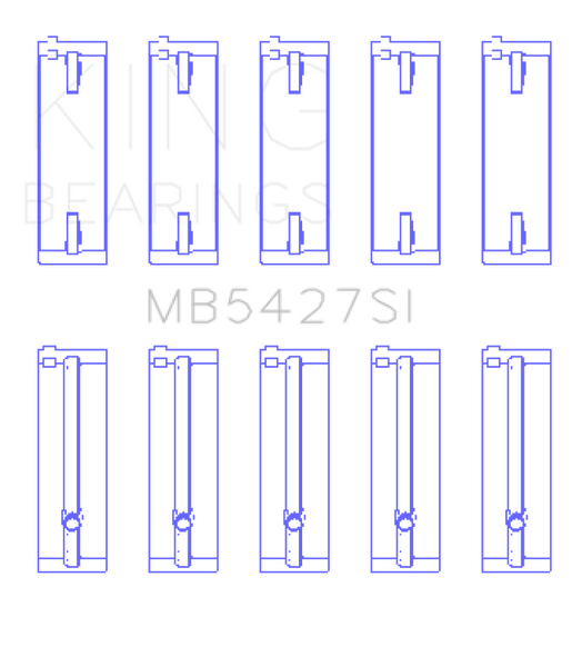 King Engine Bearings Honda L13A4/L15A (Size +0.50mm) Main Bearing Set - MB5427SI0.5