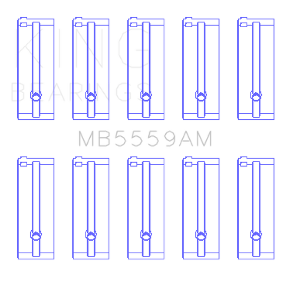 King Engine Bearings Isuzu 4Zb1 (Size +0.25mm) Main Bearing Set - MB5559AM0.25