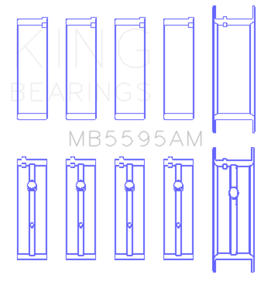 King Engine Bearings Datsun Ka-24E (Size +0.25mm) Main Bearing Set - MB5595AM0.25