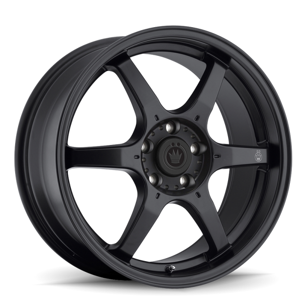 Konig Backbone 15x6.5 4x100 ET38 Matte Black Milling Logo on Spoke - BC56100385