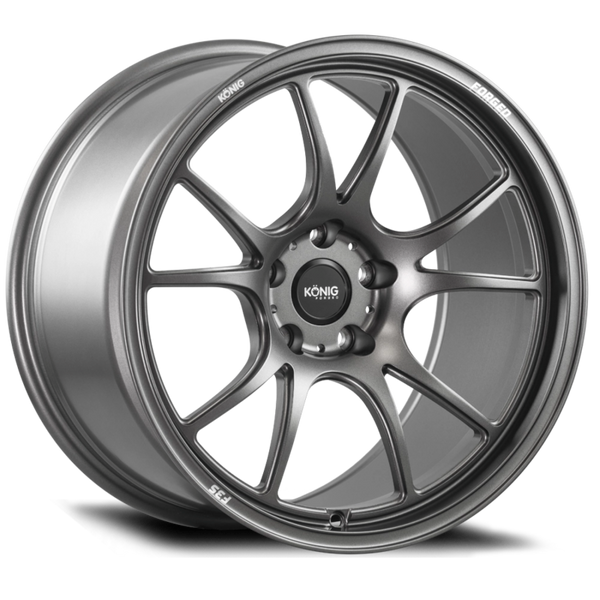 Konig Forged F3S 18X9 5X108 ET38 Satin Charcoal Knurled Bead - F3S9850838G