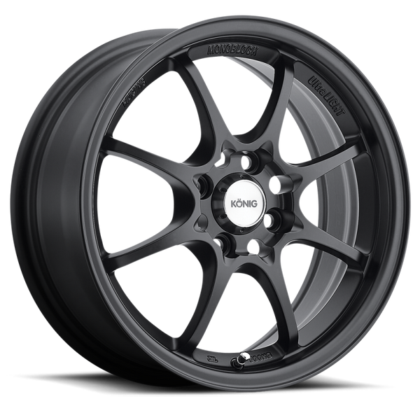 Konig Helium 15x6.5 4x100 ET40 Flat Black - HE65D04405